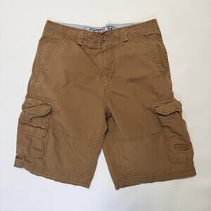 Canterbury Of New Zealand Shorts Mens 34 Brown Cargo Cotton Drawstring